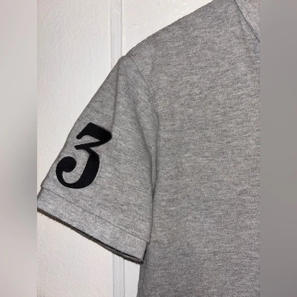 Polo Ralph Lauren Slim Fit Big Pony Shirt Short Sleeve Size Small Gray Solid - Picture 5 of 6